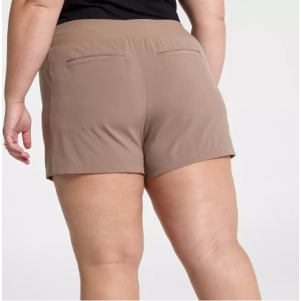 CALIA Effortless TrueLight 4" Shorts Womens XXL Sueded Brown Activewear - Picture 6 of 11